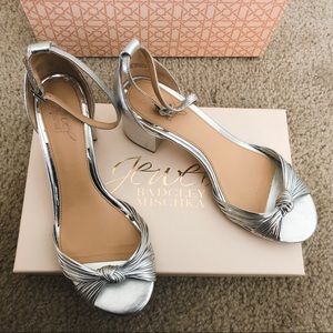 Lacey heels, Jewel Badgley Mischka, Silver, Sz. 8